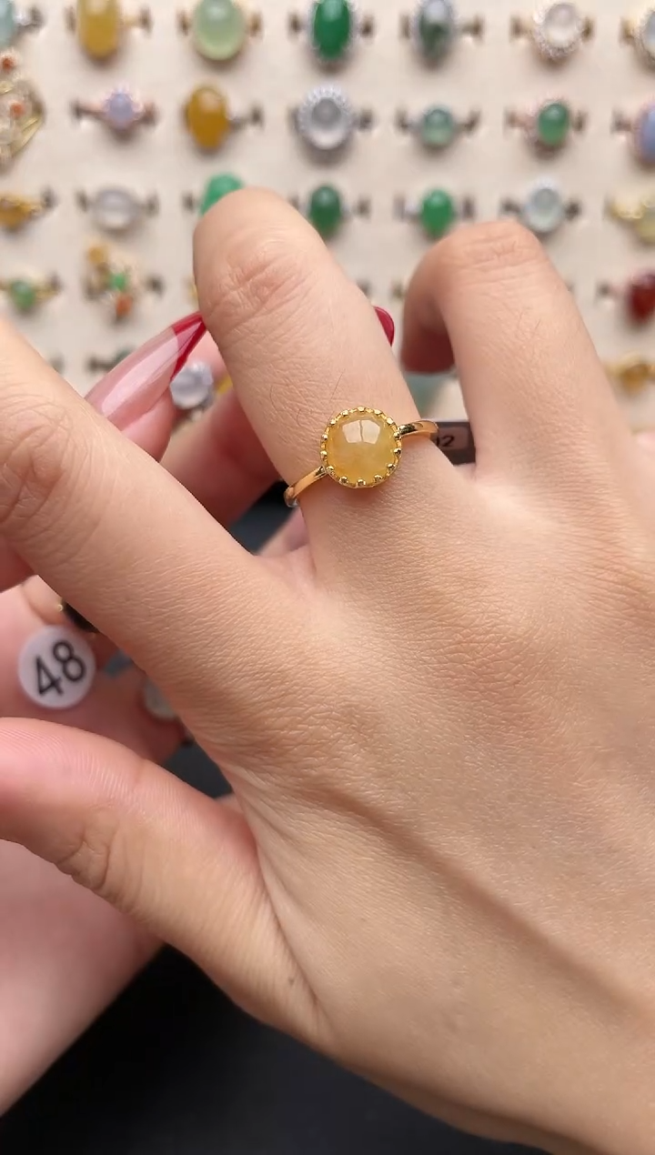 【闪购商品】翡翠戒指银S925镶嵌一物一证一礼盒