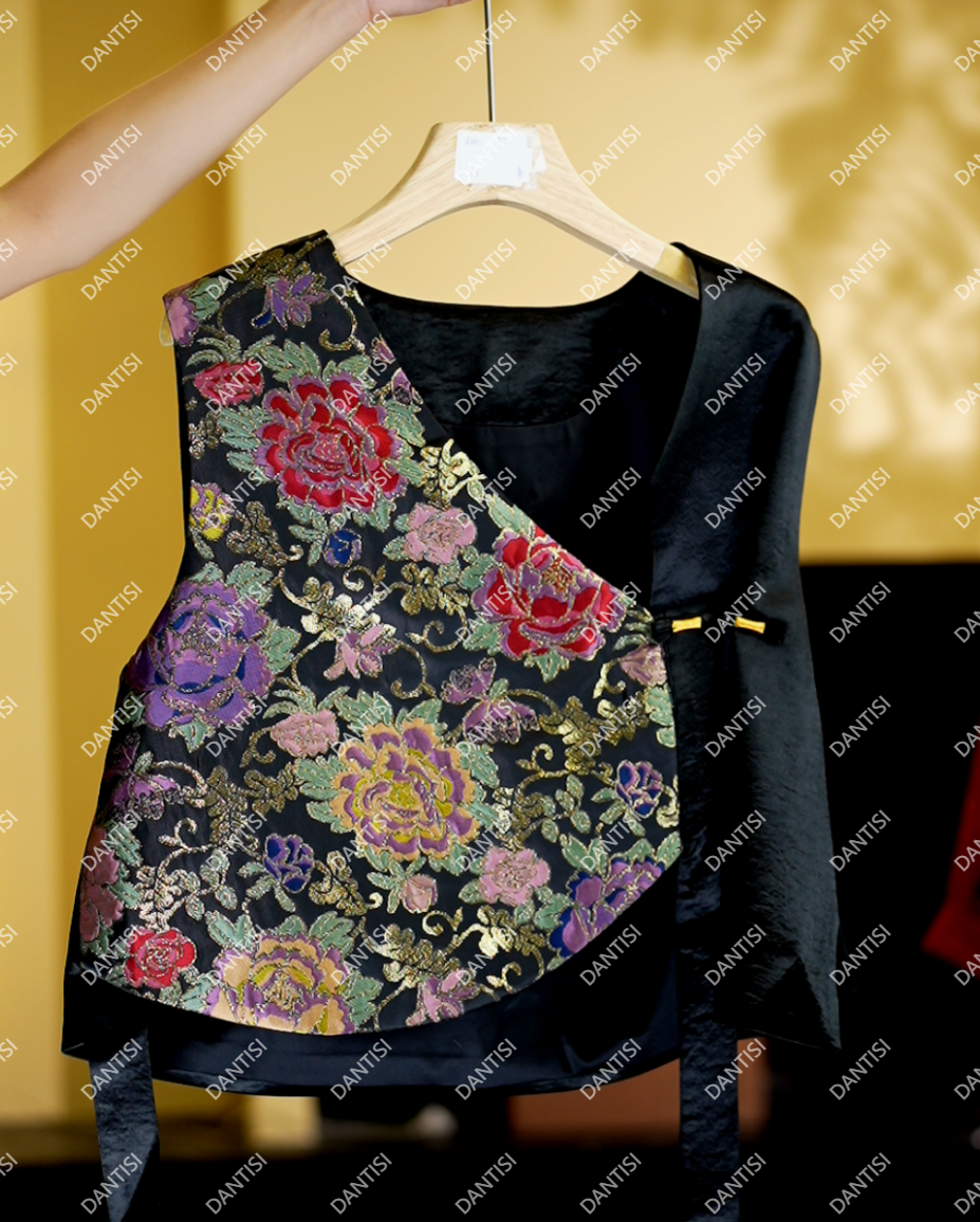 暮光《非遗美学》T1729复古中式盘扣气质国风马甲