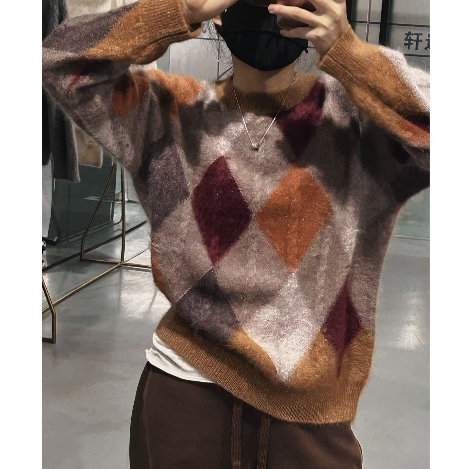 2025【炸总精选】拉毛羊绒时尚圆领百搭针织开衫L856