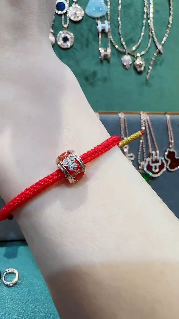 【闪购商品】钻石手链18K金镶嵌18K金钻石路路通手链