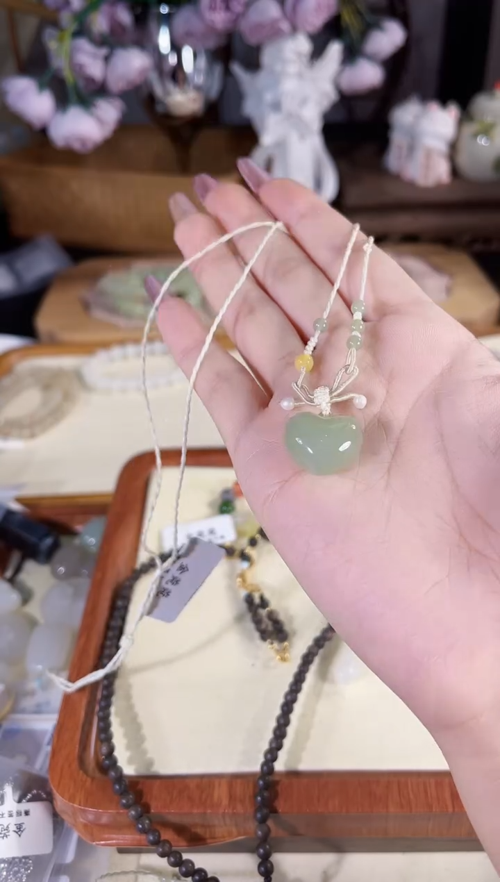 项链未镶嵌和田玉多样性发其一孤品默认微瑕