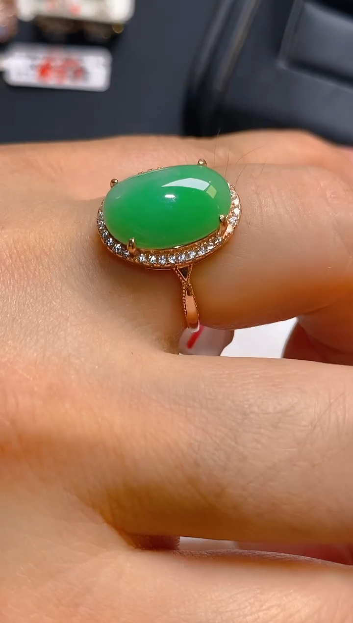 【闪购商品】翡翠耳饰银S925镶嵌天然A货翡翠1