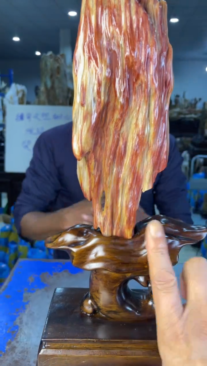 未镶嵌摆件硅化玉10