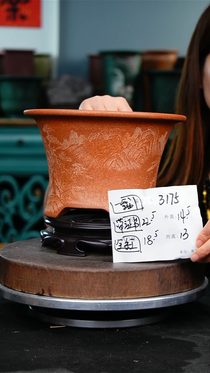 紫砂花盆花卉园艺3175+S