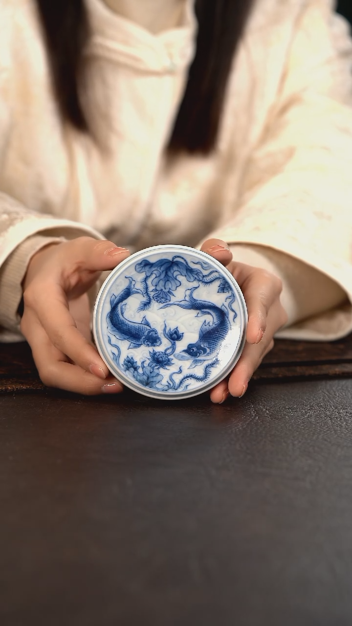 【闪购商品】杯望月怀古淡海水鱼藻饼状盖置