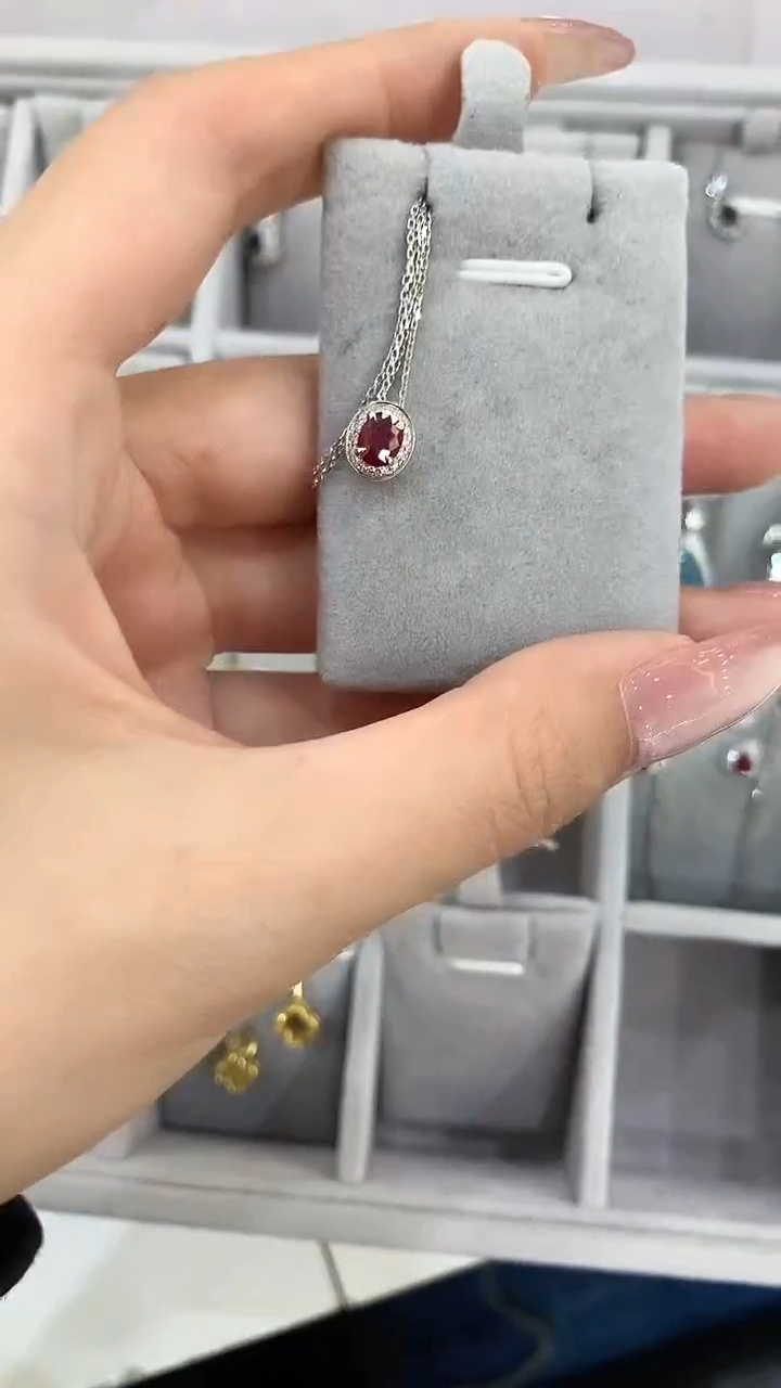 【闪购商品】红宝石套链18K金镶嵌红宝石套链