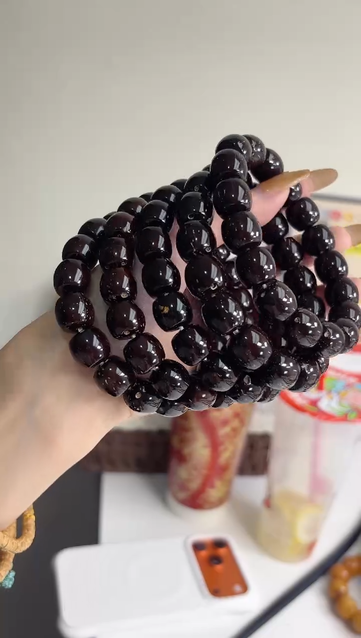 手串菩提根/象牙果紫金鼠桶珠11.5*12.5mm手串