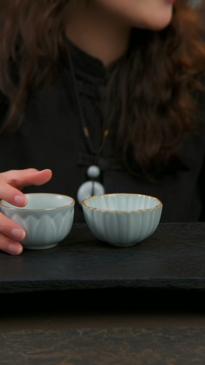 【闪购商品】杯溪与菊对杯福利价799~开片可养