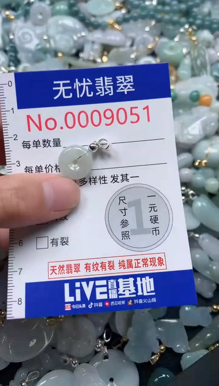 翡翠未镶嵌吊坠(不含链)9051