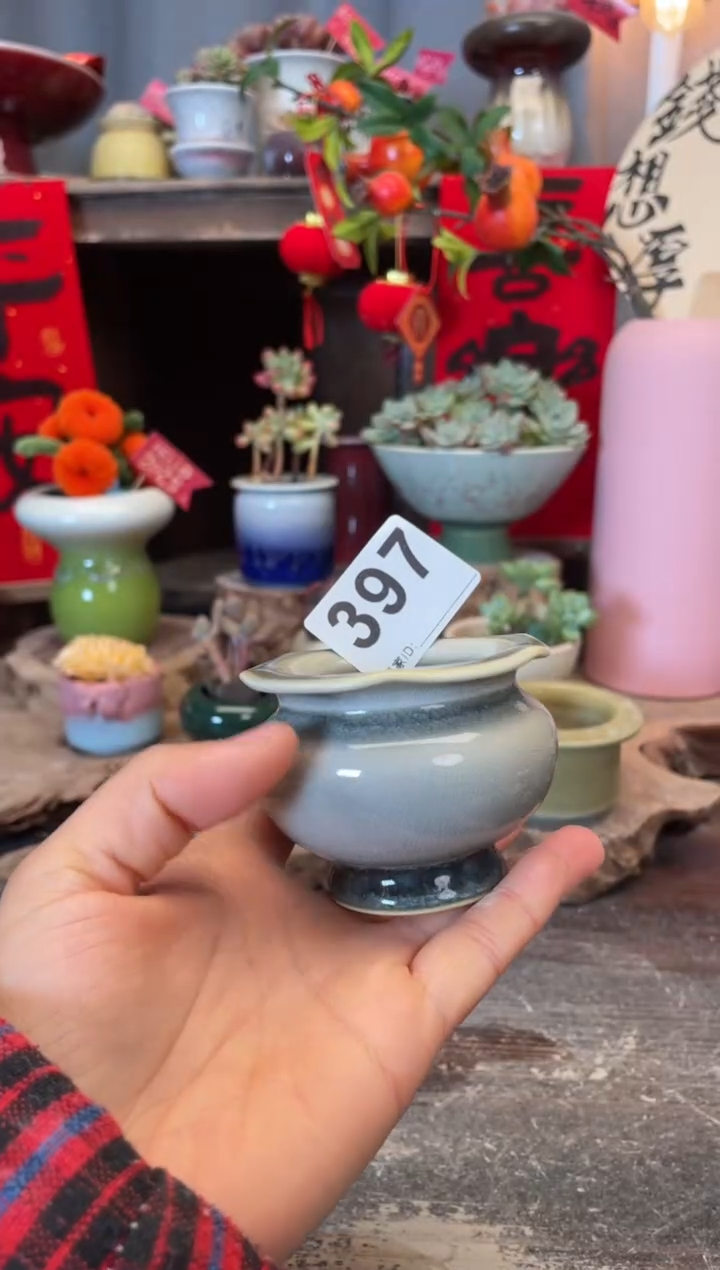 【闪购商品】摆件397知木小芳花盆