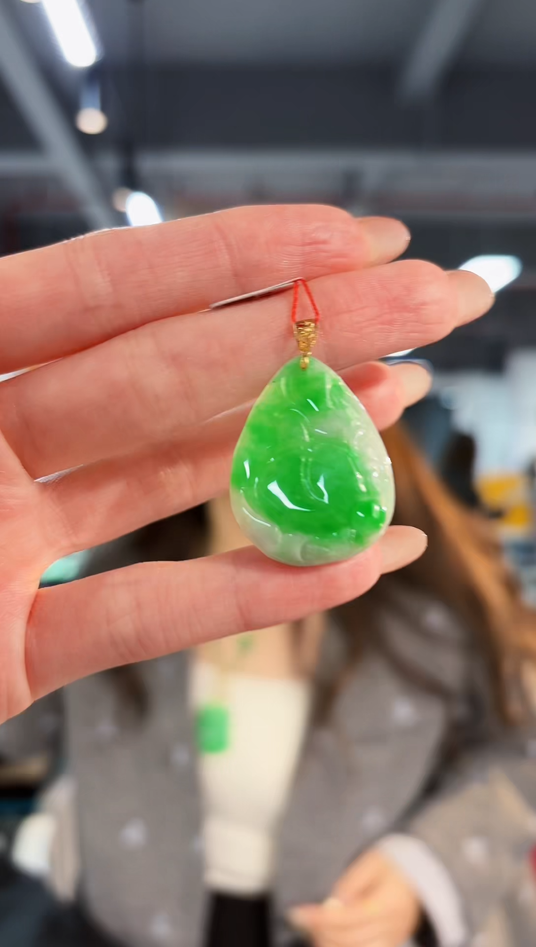 【闪购商品】翡翠颈饰18K金镶嵌缅料A货/支持复检/一件