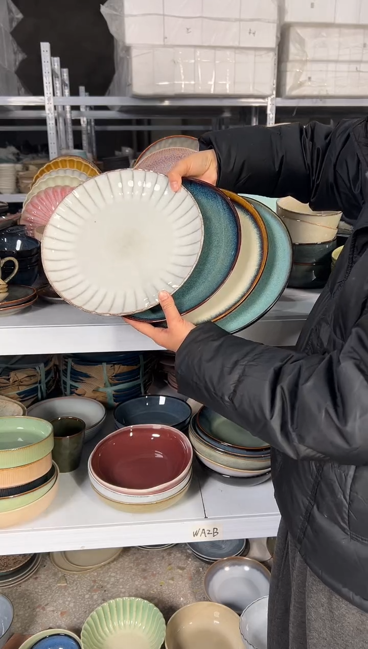 陶瓷外贸尾货瑕疵满20包邮X4 大盘10.5英寸