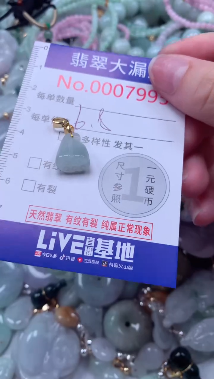 翡翠未镶嵌吊坠(不含链)7995