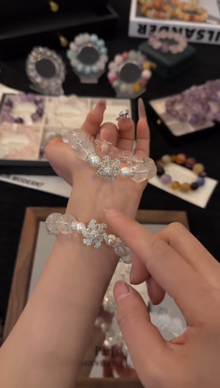 合金手链水晶白阿赛x3534