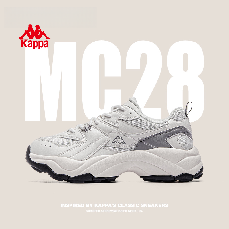 Kappa运动鞋潮流厚底百搭休闲鞋时尚跑步鞋男鞋增高鞋子K0DY5MC28