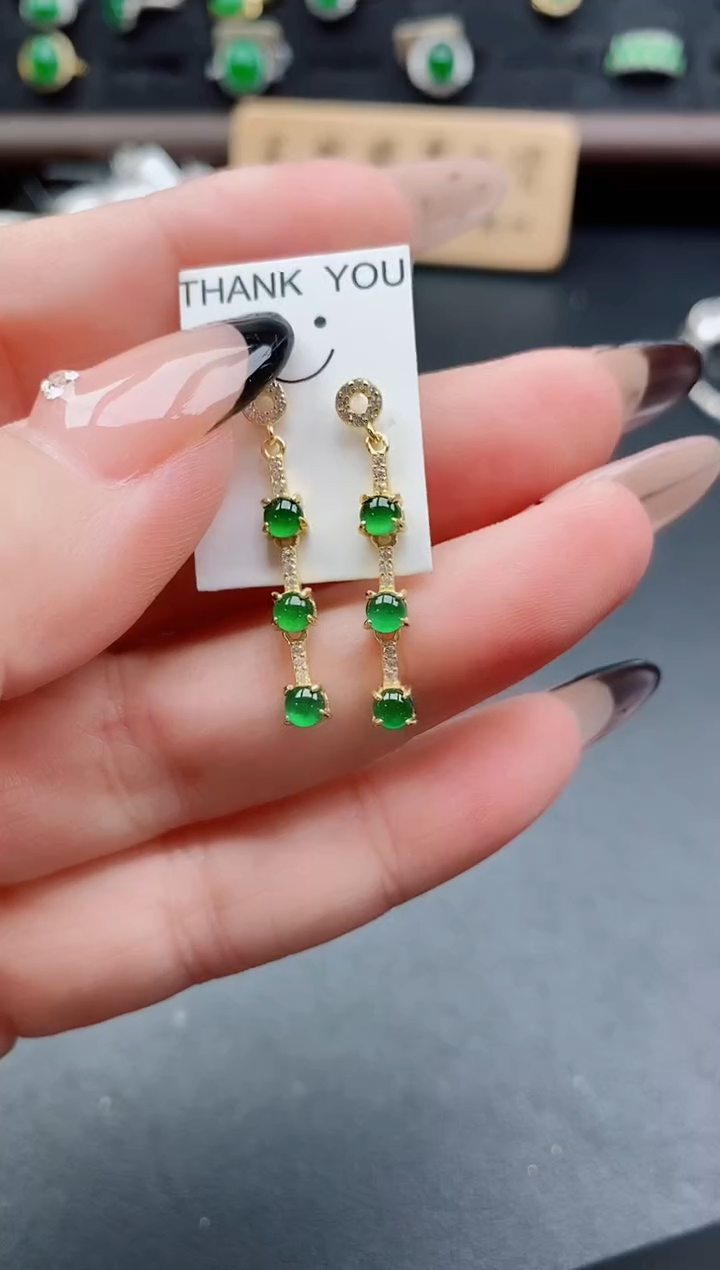 银S925镶嵌戒指翡翠1