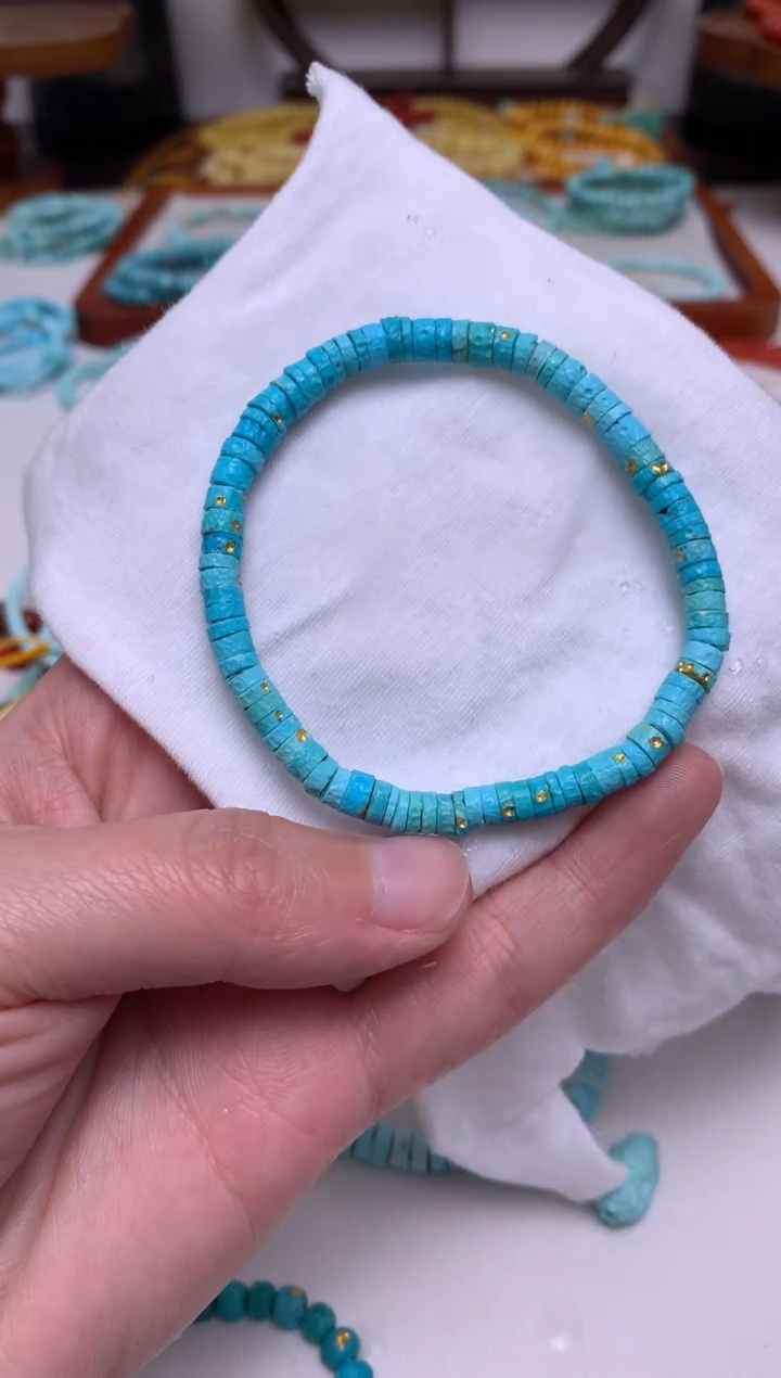 未镶嵌绿松石手链5