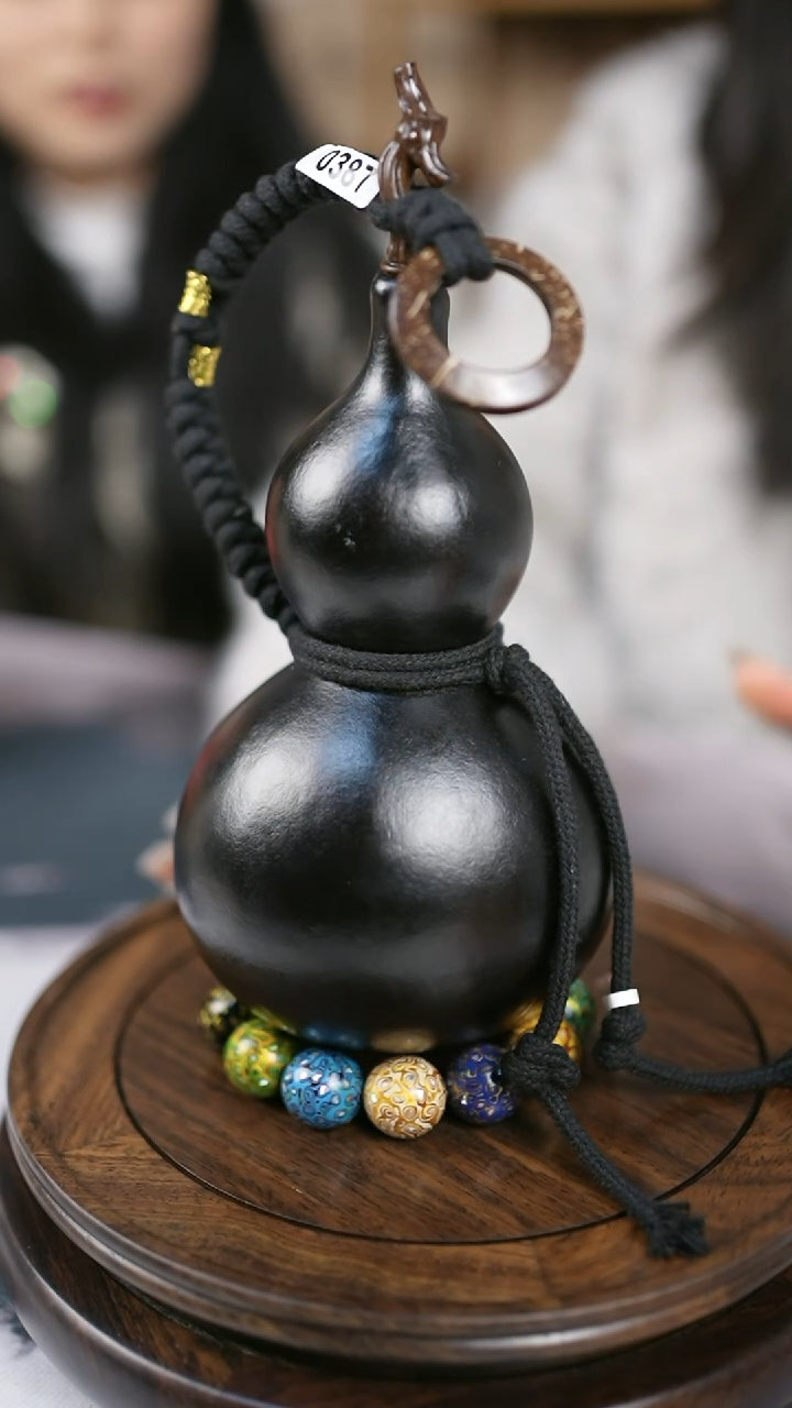 【闪购商品】387精品大漆酒葫芦赠送漏斗底座网兜