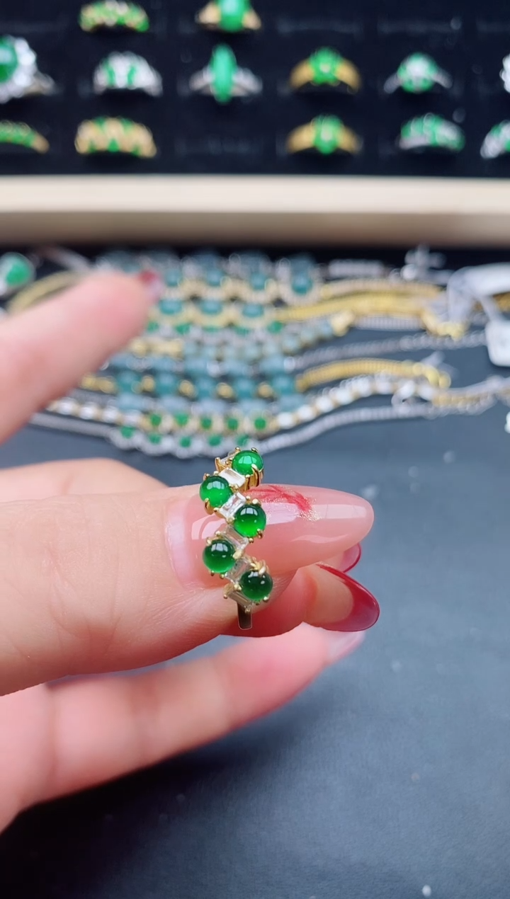 【闪购商品】翡翠戒指银S925镶嵌21321