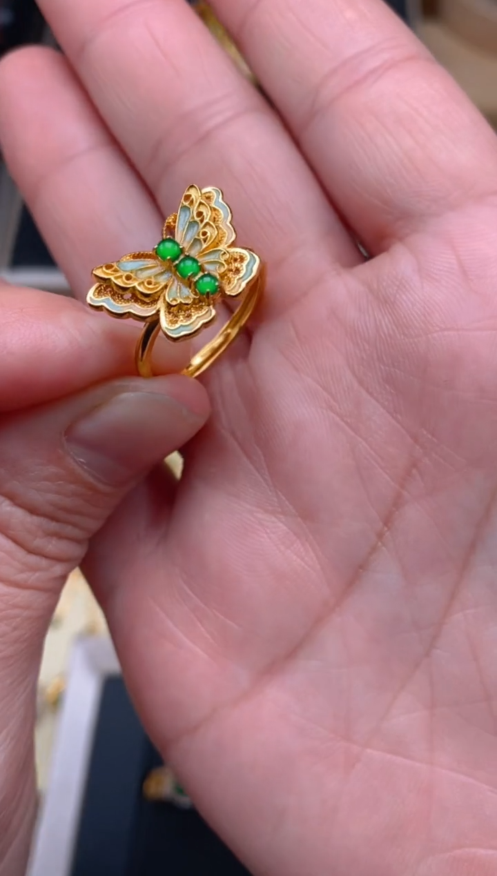 【闪购商品】翡翠戒指银S925镶嵌戒指