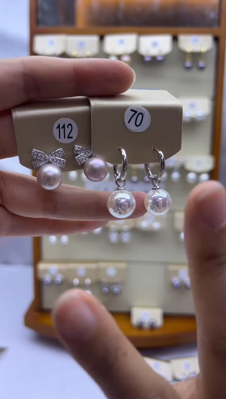 未镶嵌耳饰淡水珍珠112+70