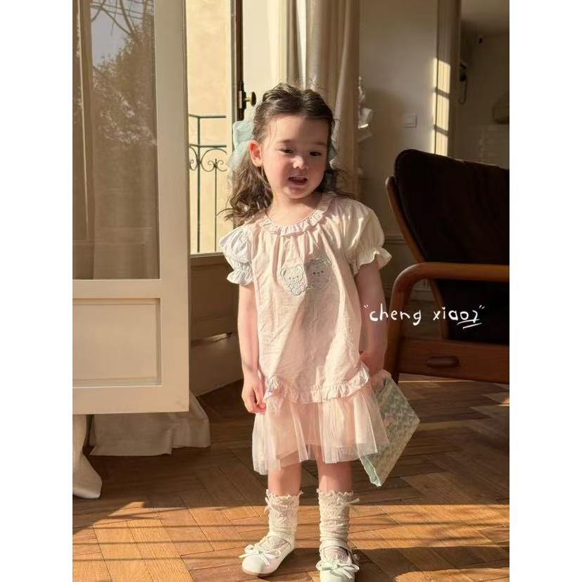 橙小七2025夏季可爱棉布裙