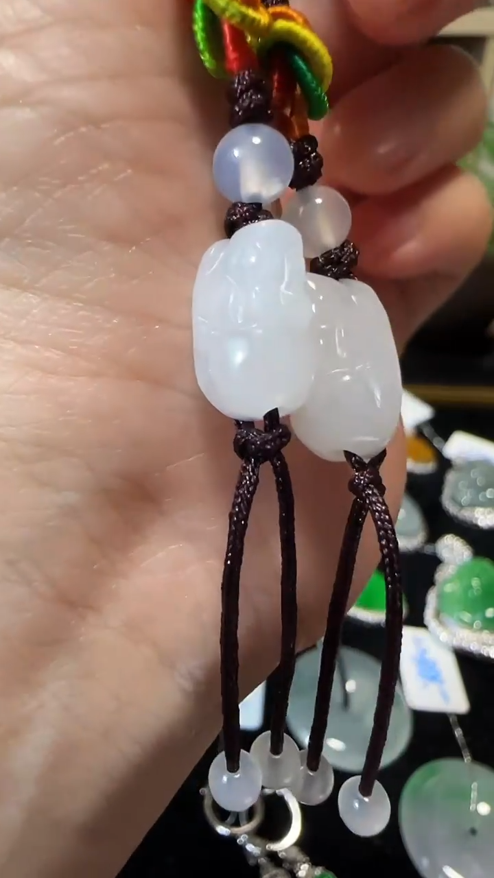 【闪购商品】翡翠挂件未镶嵌天然缅甸翡翠手机貔貅手机挂