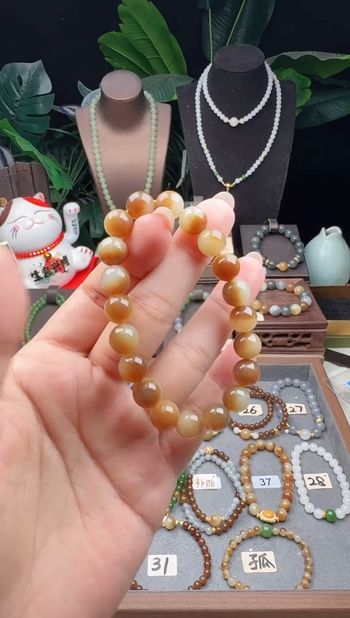 未镶嵌手串和田玉精品10m左右新疆且末糖糖白手串