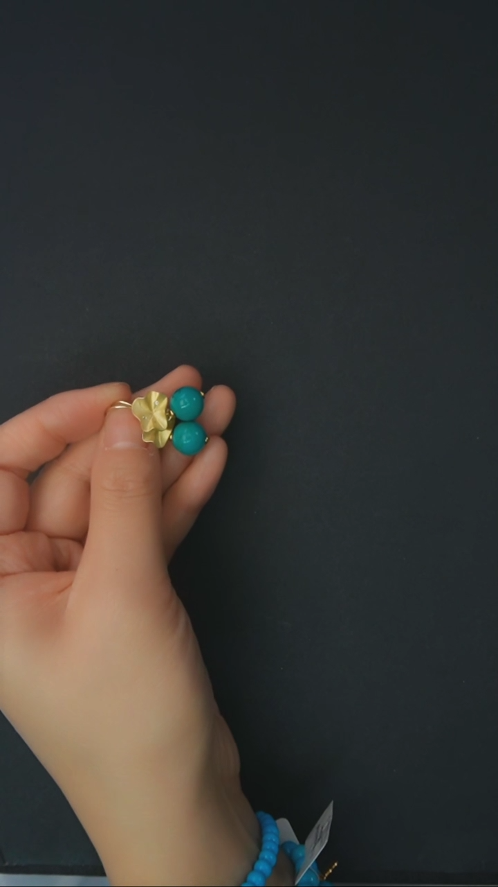 【闪购商品】绿松石耳环银S925镶嵌发货一件