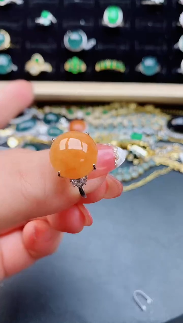 【闪购商品】翡翠戒指银S925镶嵌508550