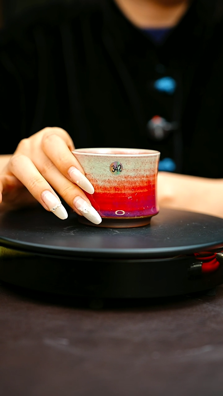 342#原矿钧瓷炉钧釉马蹄杯