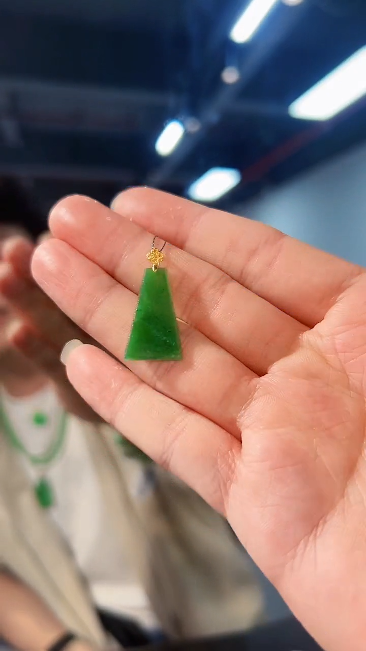 【闪购商品】翡翠颈饰18K金镶嵌缅料A货/支持复检/一件