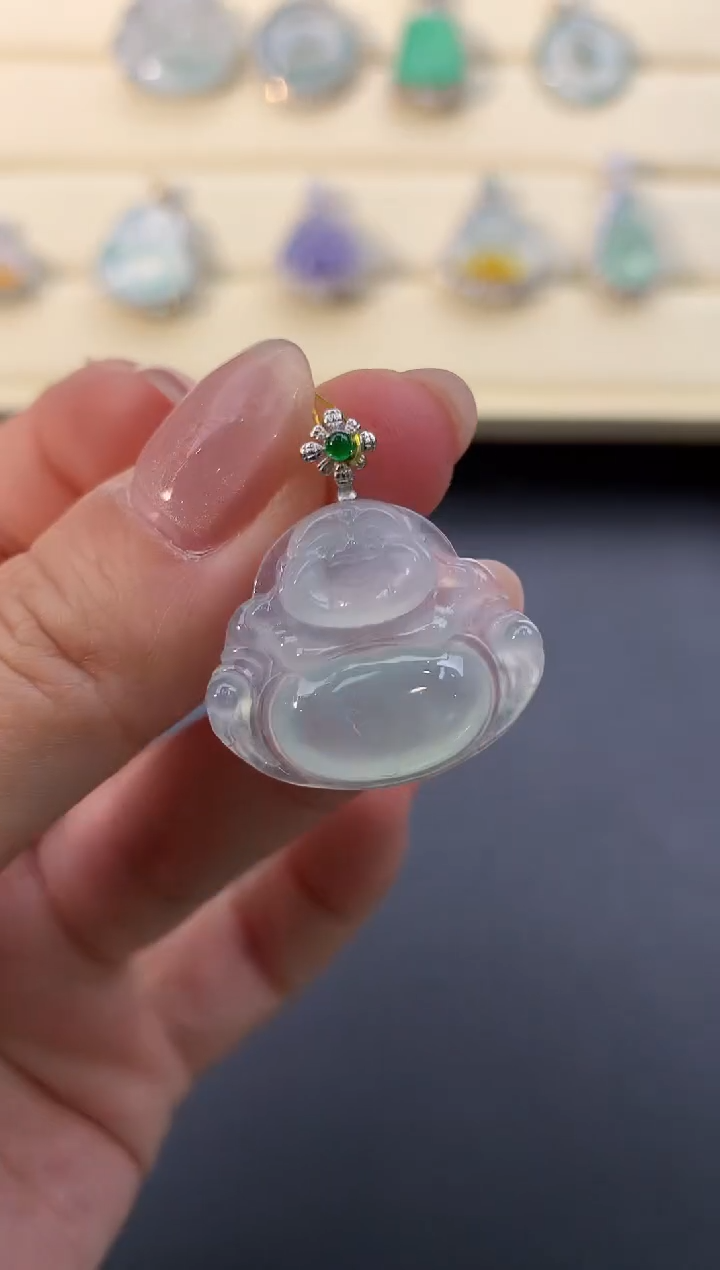 【闪购商品】翡翠颈饰18K金镶嵌D813   