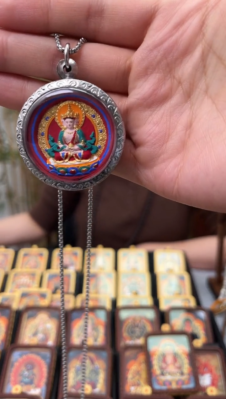 【闪购商品】吊坠大日如来浮雕唐卡