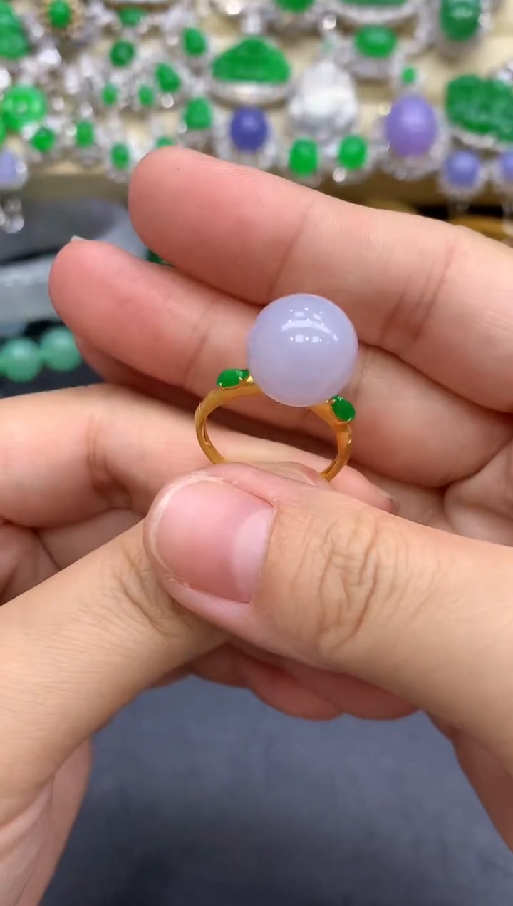 18K金镶嵌戒指翡翠228-中国好珍宝