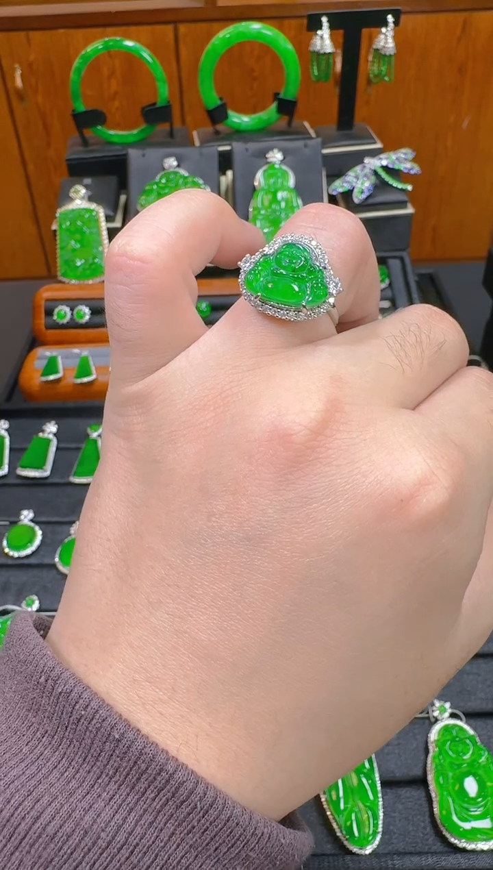 【闪购商品】翡翠戒指未镶嵌天然A货翡翠