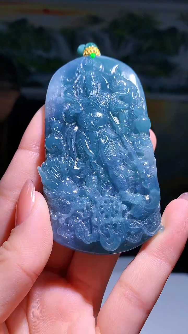 【闪购商品】定制翡翠未镶嵌1007hm-毛货挂件49