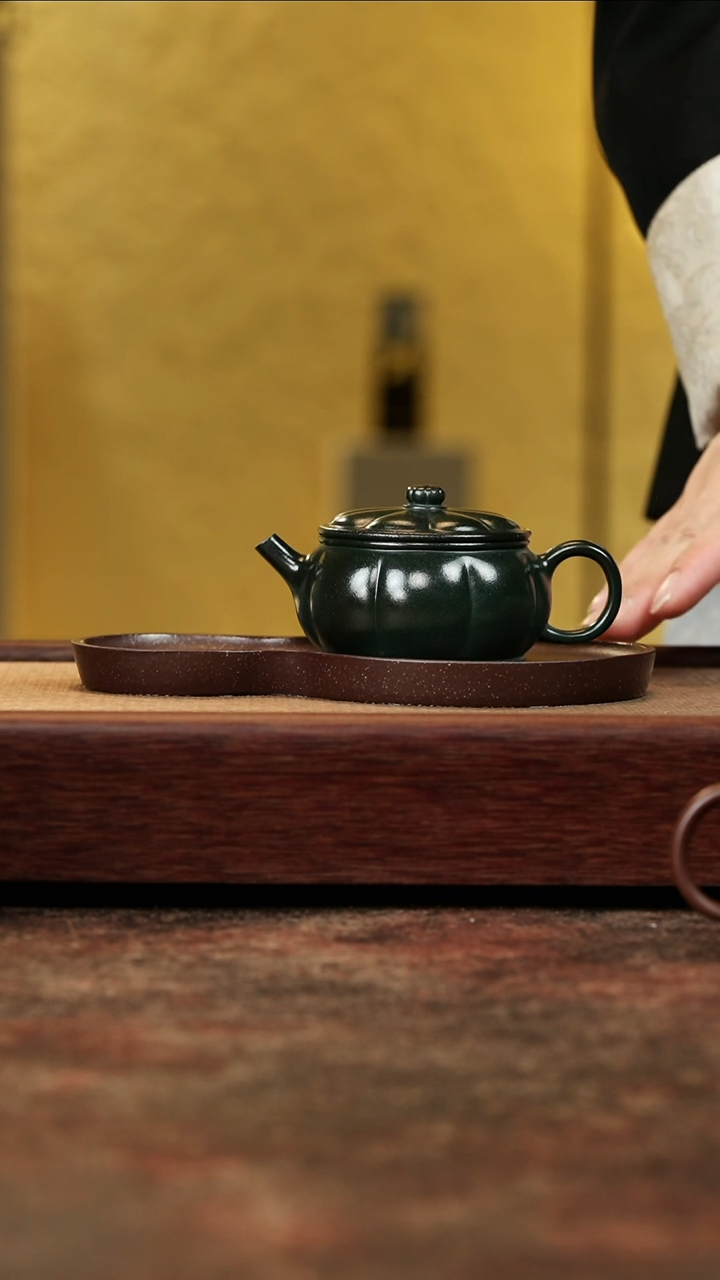 【闪购商品】紫砂茶壶正薪窑柴烧民国绿锦恬