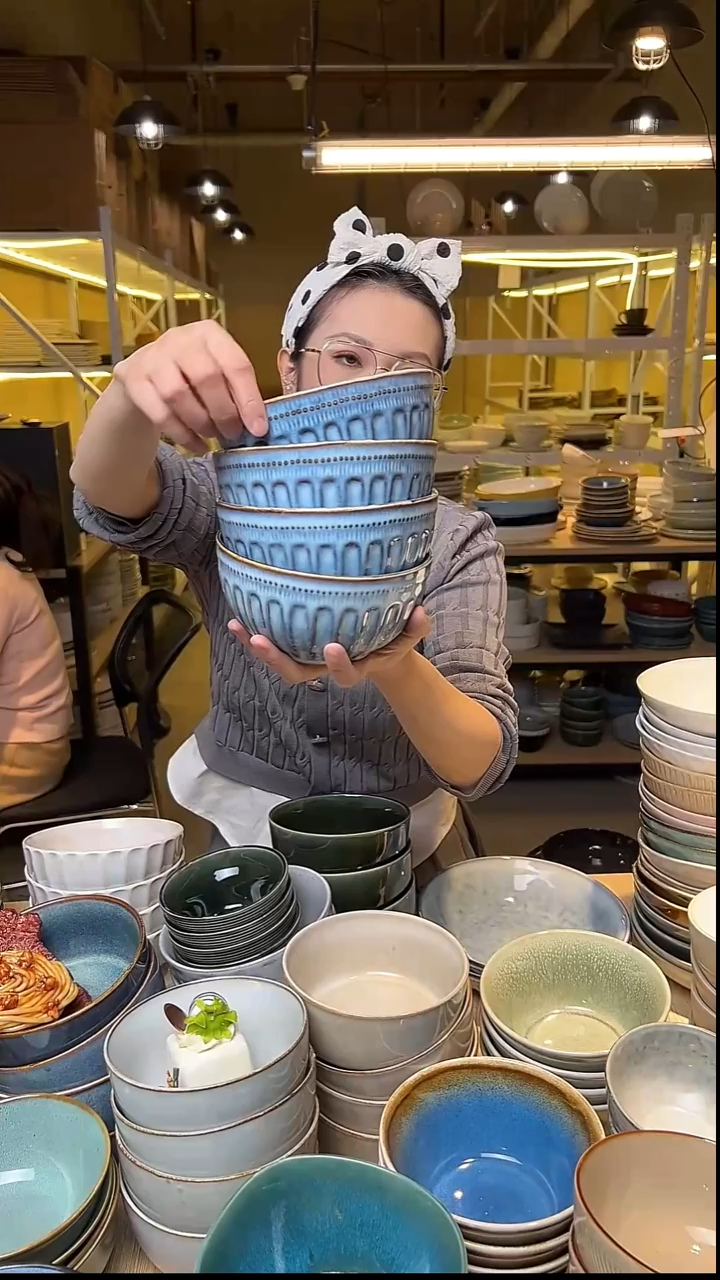 瓷233外贸尾货窑变釉下彩默认微瑕