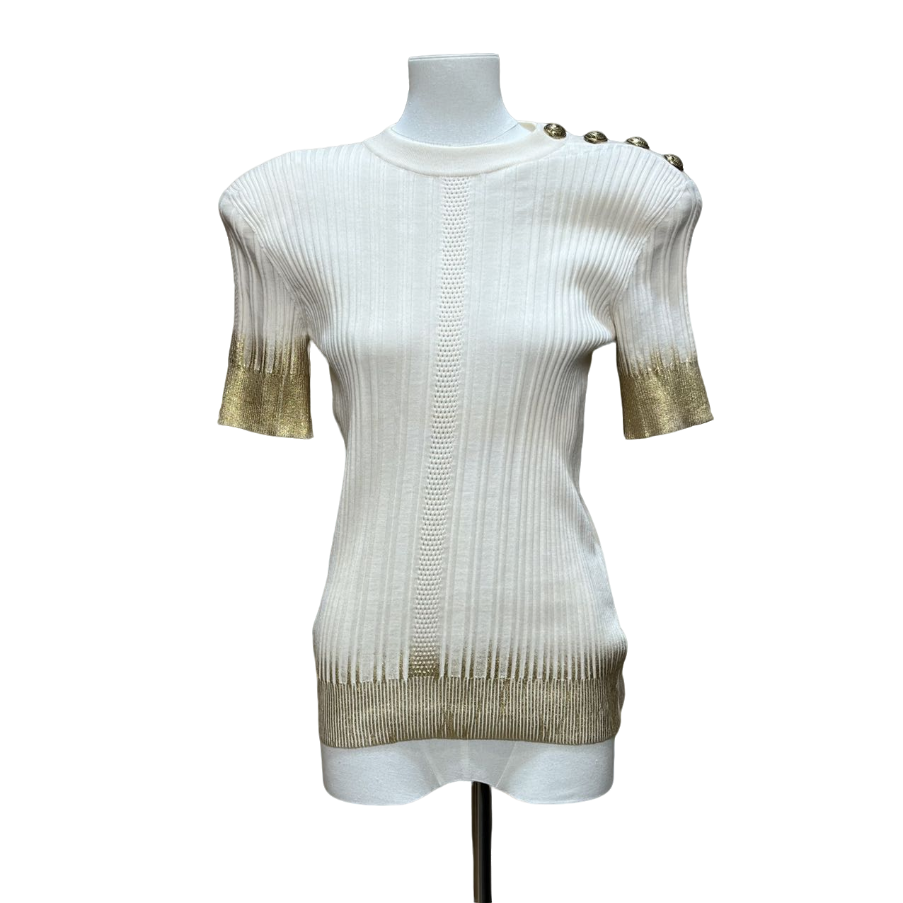 99新 BALMAIN/巴尔曼 蔚蓝/针织上衣/40码/LZ1027F051