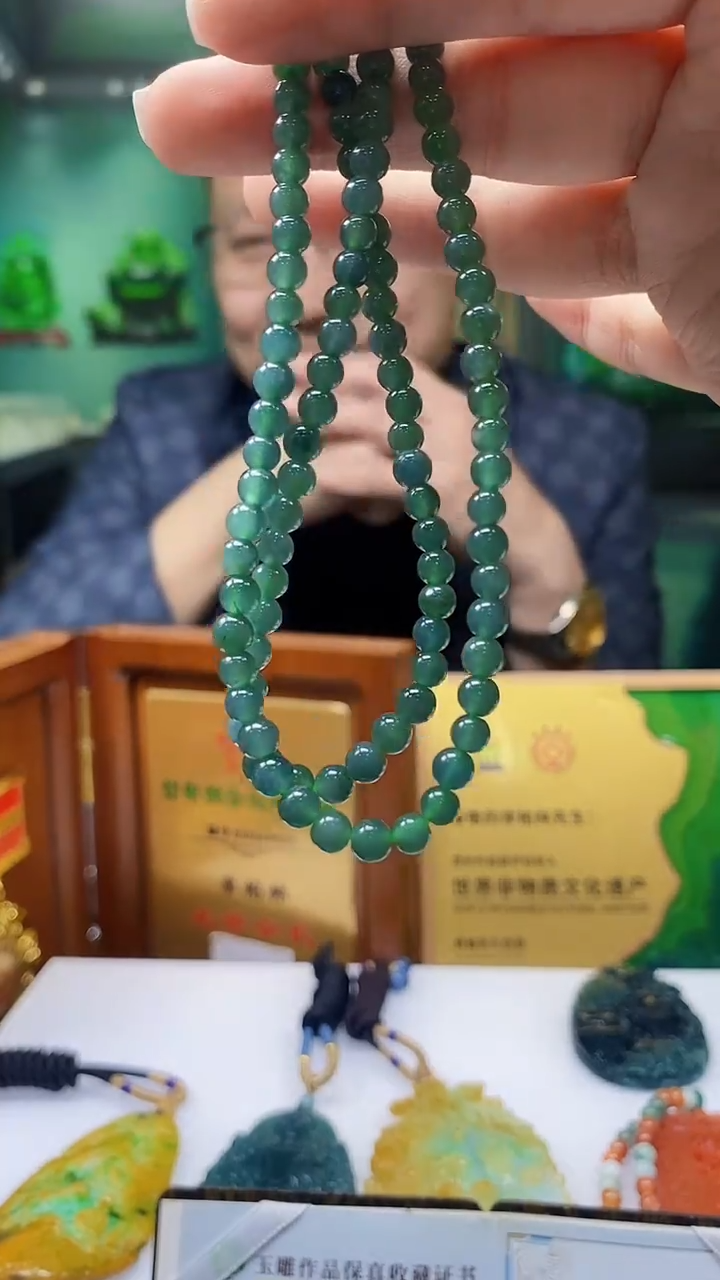 未镶嵌定制翡翠KK翡翠毛货吊坠-29