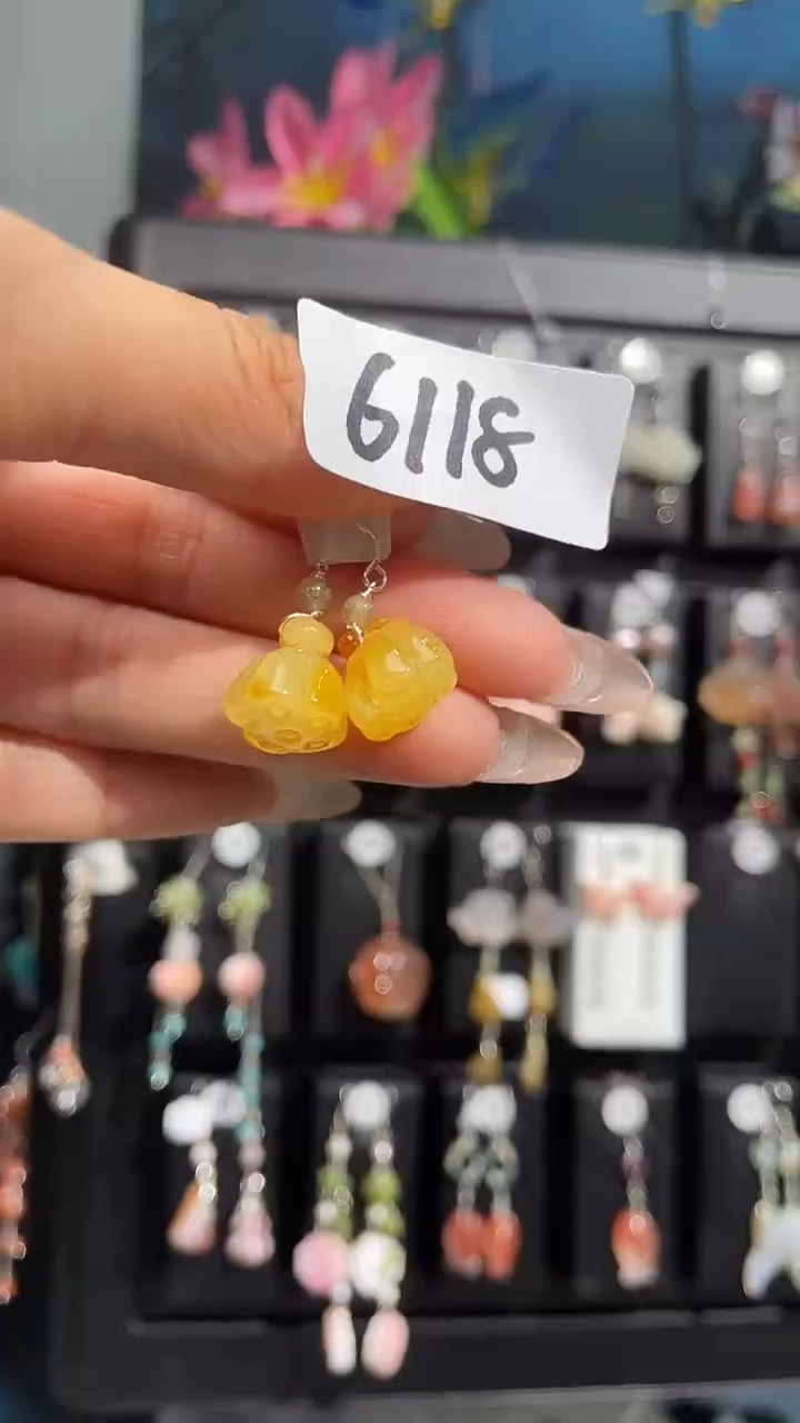 银S925镶嵌耳饰紫晶喜欢拍