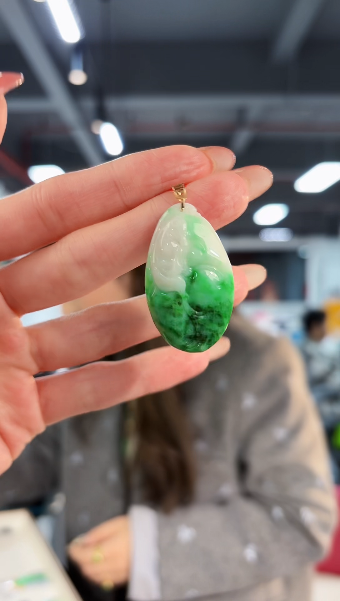 【闪购商品】翡翠颈饰18K金镶嵌缅料A货/支持复检/一件