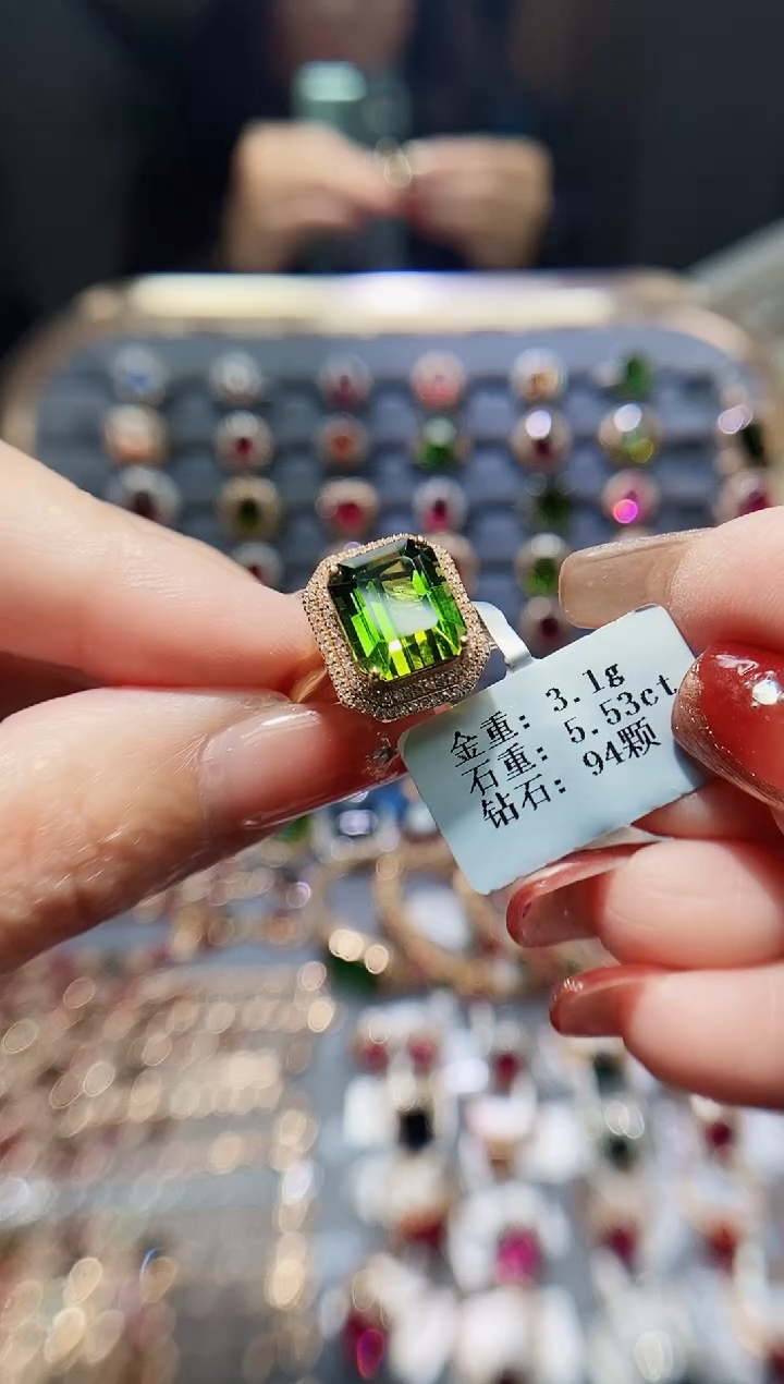 【闪购商品】碧玺戒指18K金镶嵌5.53.