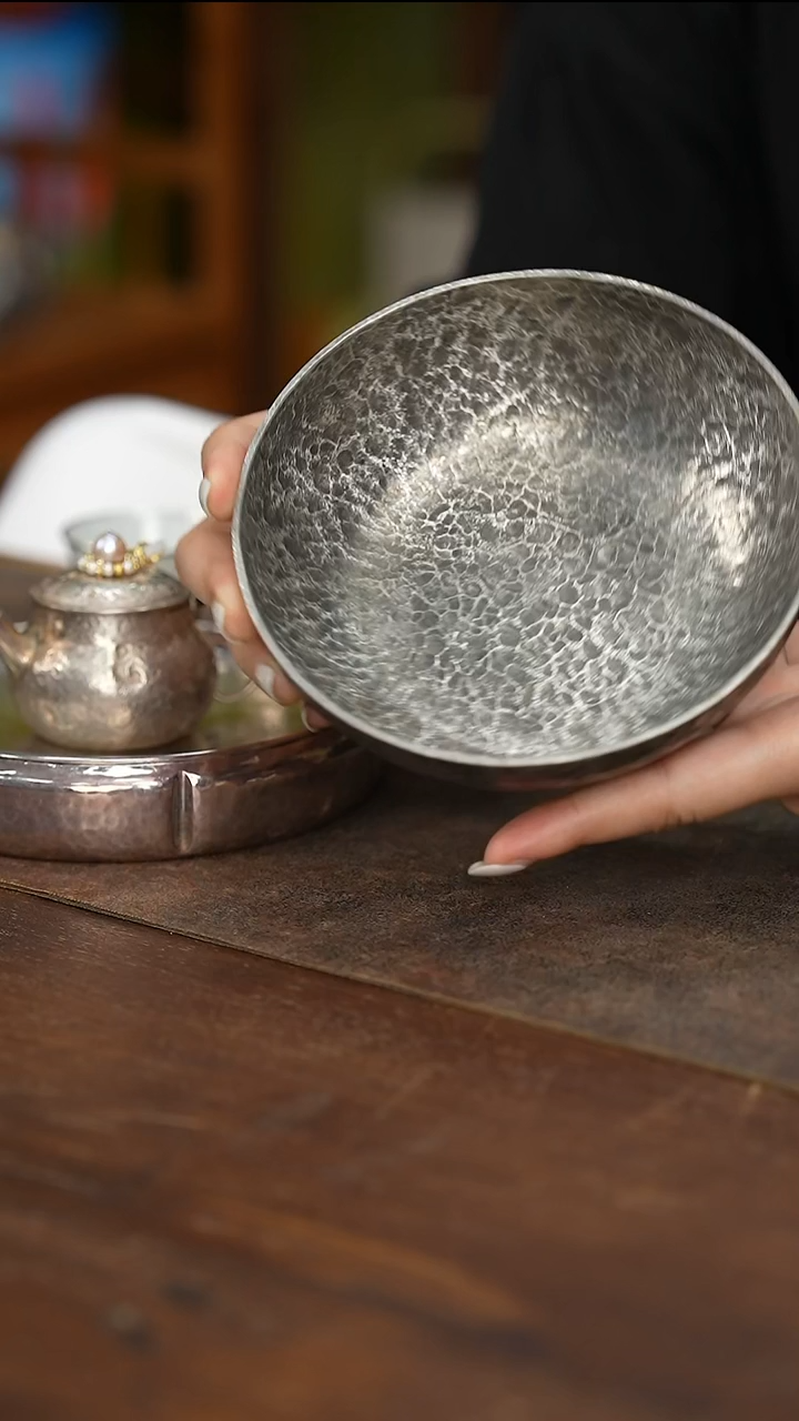 杨匠银坊 器物 茶具 锡壶承