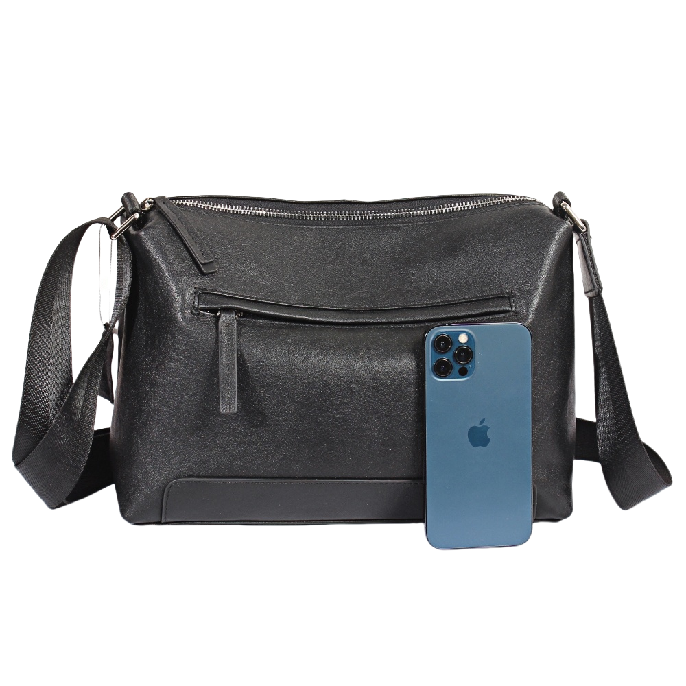 原创真皮男士背包通勤单肩斜挎包植鞣软牛皮小包高级感男包枕头包