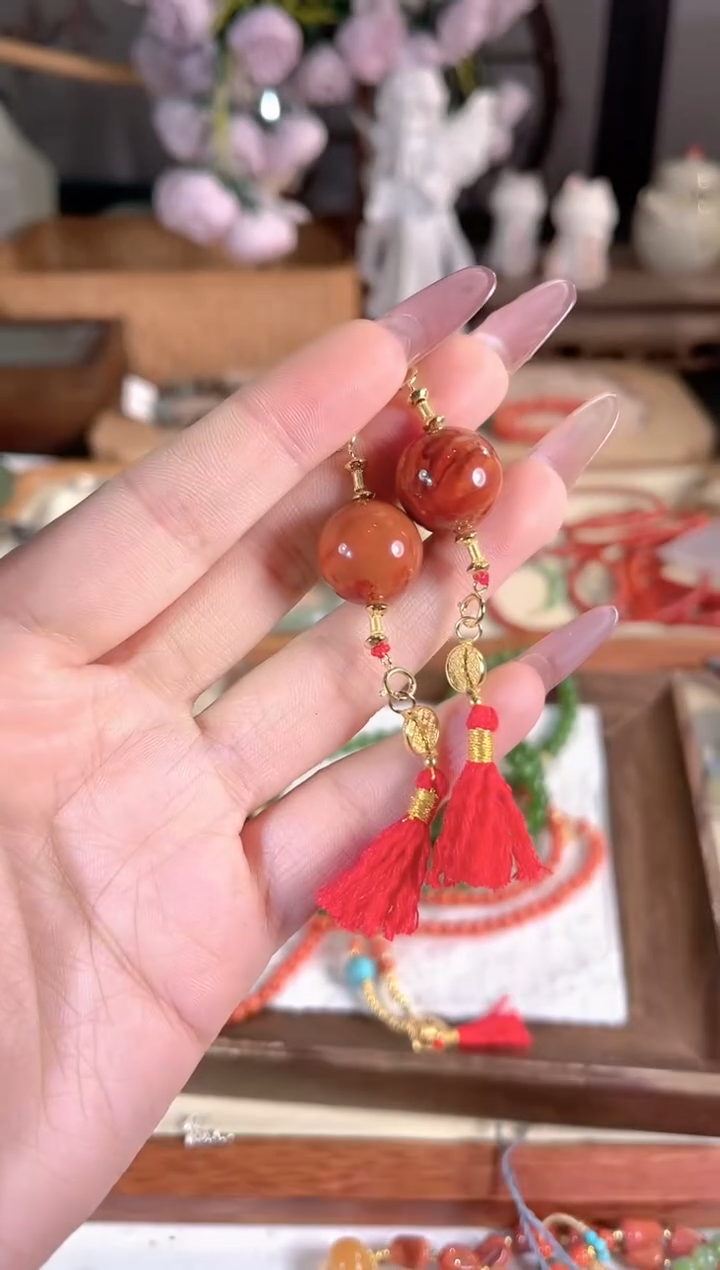 吊坠(不含链)银S925镶嵌南红玛瑙多样性发其一孤品默认微瑕