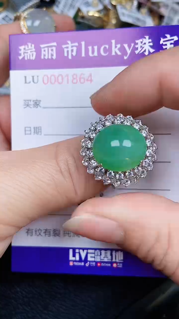 颈饰银S925镶嵌翡翠1864