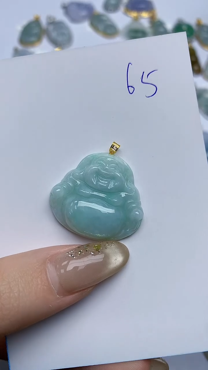 【闪购商品】翡翠颈饰18K金镶嵌天然翡翠A货