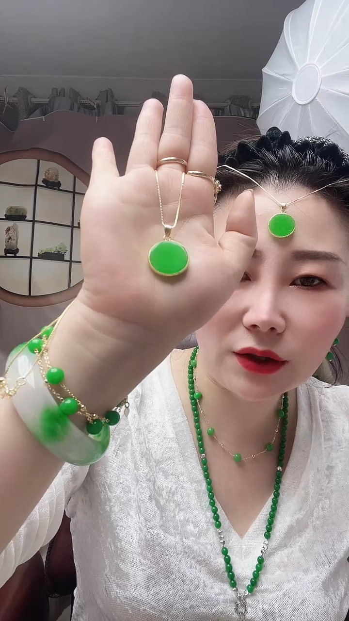 【闪购商品】翡翠颈饰14K金镶嵌S16号